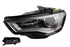 Faro Anteriore Compatibile Con Audi A3 8V 04/12- Xenon D3S L + Fari Fendinebbia