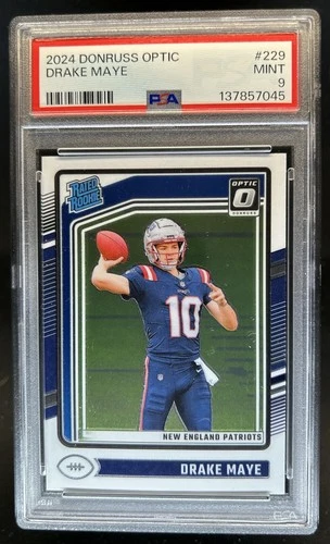 2024 Panini Donruss Optic Drake Maye Rated Rookie #229 Patriots PSA 9