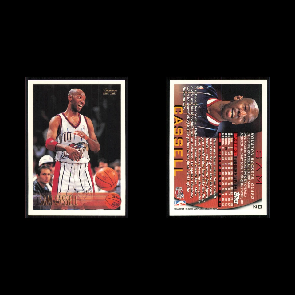 Sam Cassell #82 1996 Topps Houston Rockets Basketball Card NBA NM - Image 3 of 3