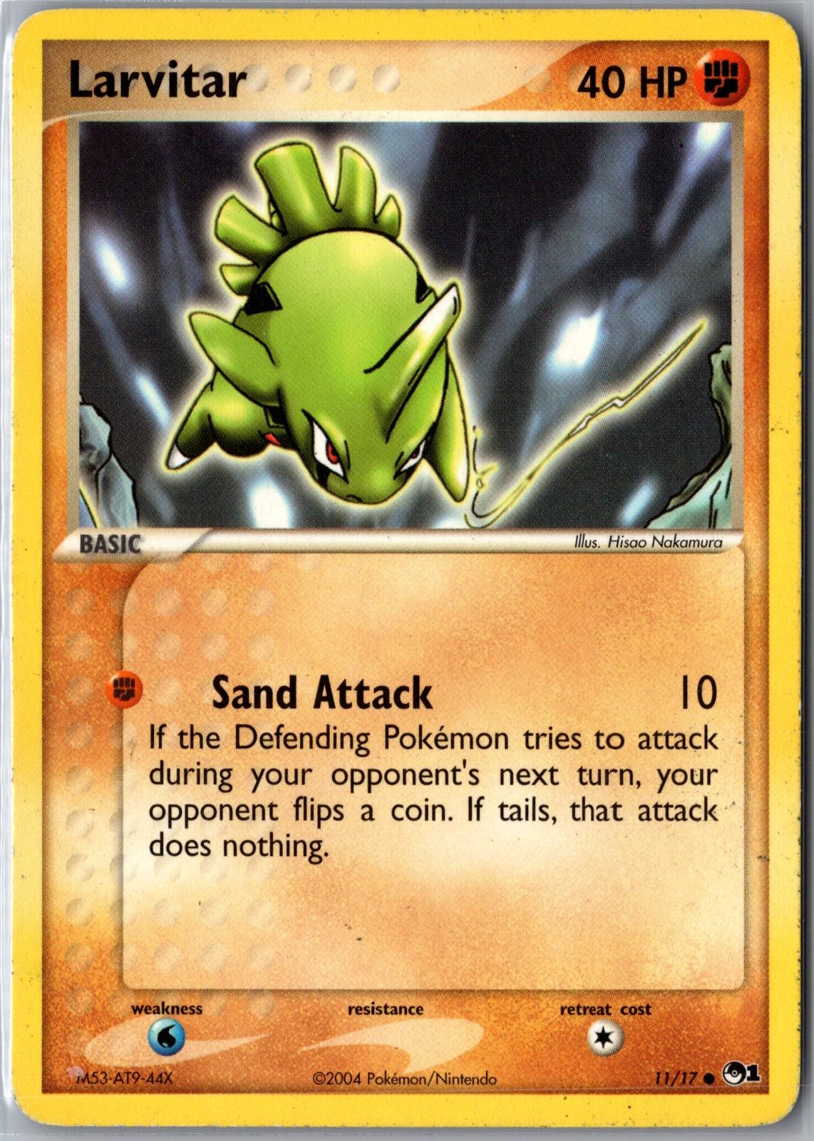 Larvitar 11/17 Common POP Series 1 Pokemon Moderately Played