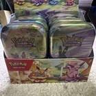 Prismatic Evolutions - Set of 8 Sealed Mini Tins w/ Open Display Box New
