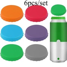 6X Silicone Soda Can Cover Top Lid Beer Bever...