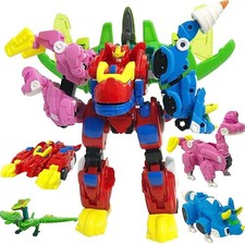 Gogo Dino GOGOKING 4 Robots Combined Dinosaur Transformer Robot Toy Boys Gifts