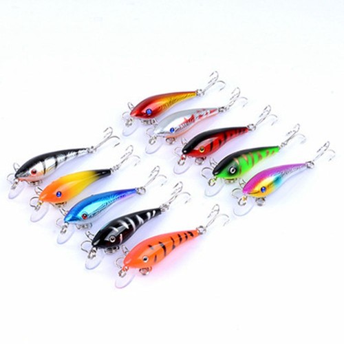 Striped bass Wobbler Tackle Winter Fishing Minnow Baits Fish Hooks Minnow Lures