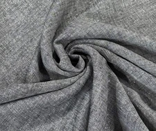 Fabric by the Yard - Metallic Faux Linen - Silver