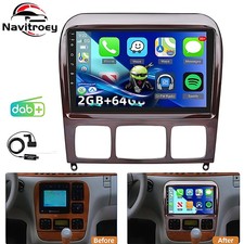 DAB+ Android 15 Autoradio CarPlay GPS Navi Für Mercedes S Klasse W220 1999-05 BT DAB+ Android 15 Autoradio CarPlay GPS Navi Für Mercedes S Klasse W220 1999-05 BT