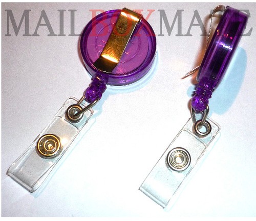 10 BADGE REELS RETRACTABLE RECOIL YOYO SKI PASS ID CARD HOLDER LANYARD TAGS - Picture 8 of 9
