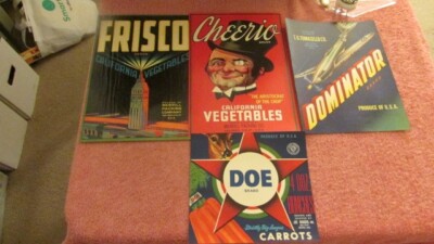Vintage Lot of  Box Crate Labels
