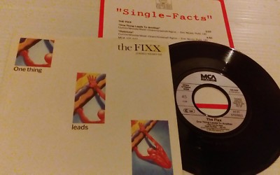 THE FIXX  ONE THING LEADS TO ANOTHER 7 inch vinyl single WEST GERMAN PROMO 
