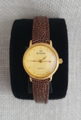 Ricardo Damen Armbanduhr ''Made in Japan'' Quartz elegant goldfarbig True Vintage