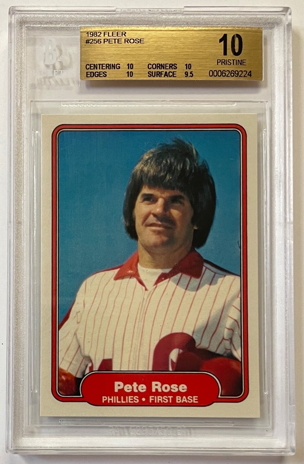 1982 Fleer Pete Rose 256 BGS Beckett Pristine 10 Pop 1 eBay
