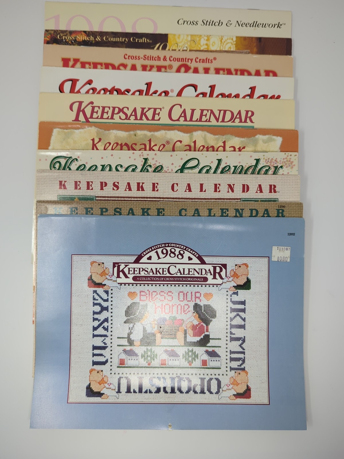 Lot of 10 CrossStitch & Needlework Keepsake Cross Stitch Calendars