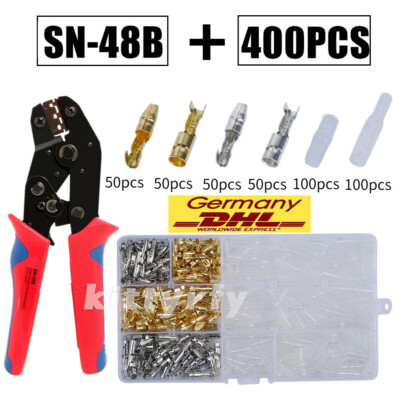 400PCS MOTORCYCLE WIRING 3.9MM HARNESS LOOM BRASS ELECTRICAL BULLET CONNECTORS