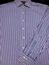 Ralph Lauren Mens Polo Regent Button Front Long Sleeve Stripe Shirt XL 17 1/2