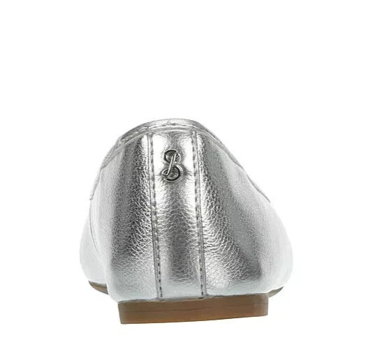 Sam and Libby Coy 2 Zapatos Ballet Sin Cordones Planos Plateados Metálicos Para Mujer 10 NUEVO Foto 4 de 4