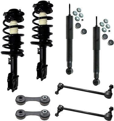 Front Struts + Rear Shocks + Sway Bar for 2004-2012 Chevy Malibu Pontiac G6 Aura