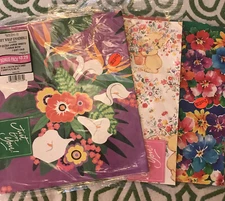 VTG WRAPPING PAPER GIFT WRAP FLORAL SHEET 5 Sheets