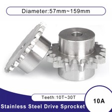 10A Stainless Steels Chain Drive Sprocket 10T/11T~30T Sprocket Wheel 57mm~159mm