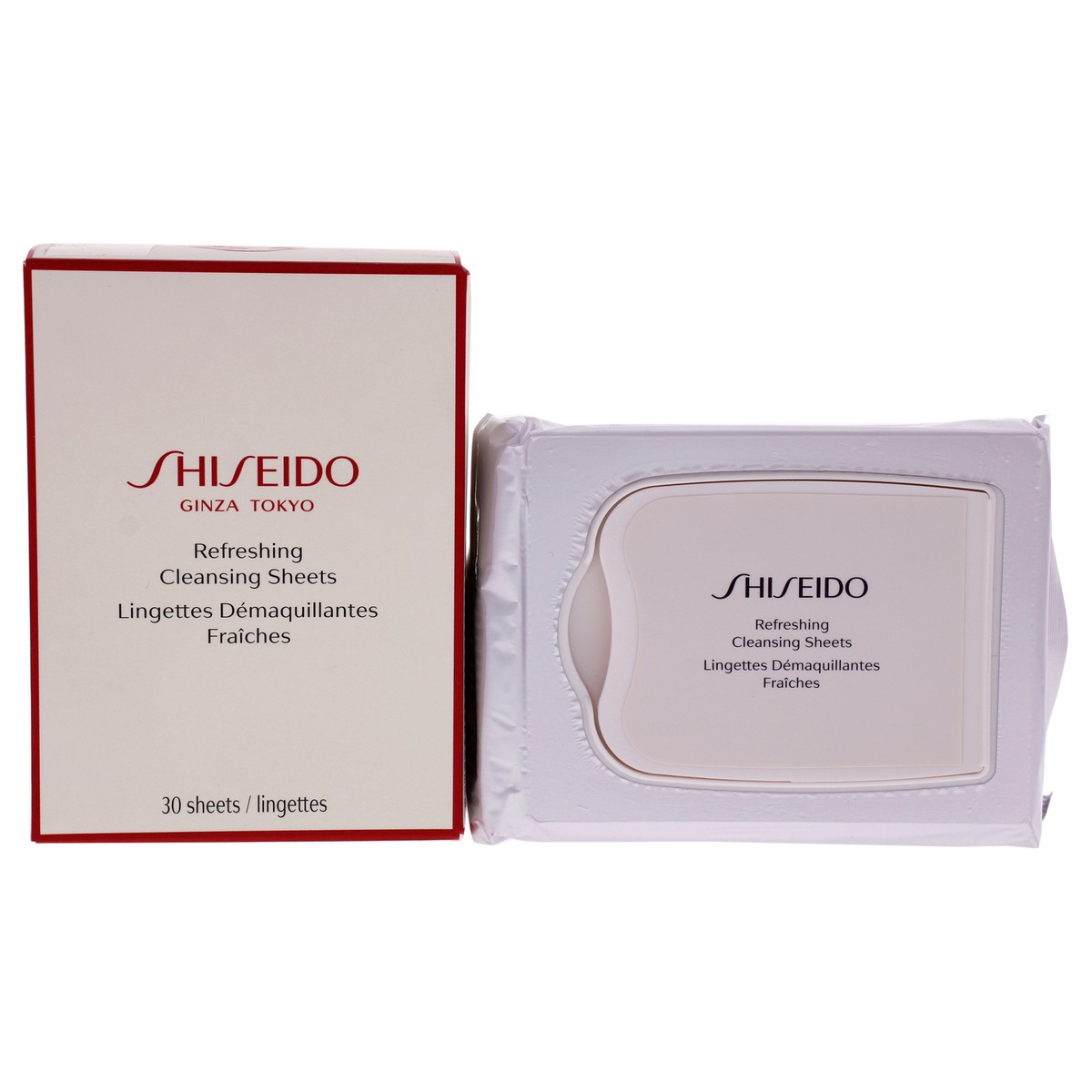 2 Pack Refreshing Cleansing Sheet by Shiseido for Unisex - 30