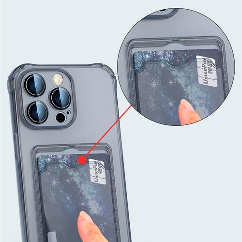 For iPhone 15 14 13 Pro Max 12 11 XS XR 8 SE Shockproof Card Holder Case Cover - Picture 2 of 15