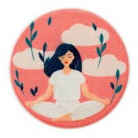 Recycl-Patch Yoga - AufnäHer, BüGelbild, AufbüGler, GrößE: 6,5 X 6,5 Cm