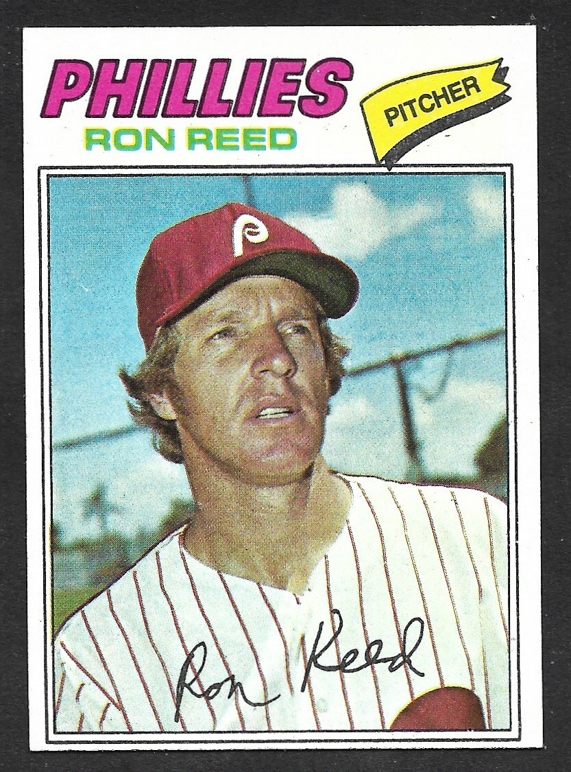 1977 TOPPS #243  Ron Reed  PHILADELPHIA PHILLIES  EX-MINT+   A