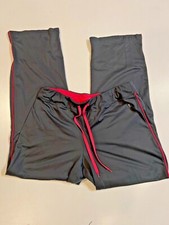 Danskin pants. Women  s.  Sz L 12-14 . Gray with Pink trim and drawstring.