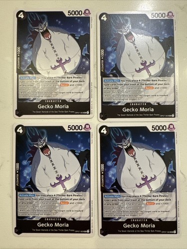 OP07-083 One Piece Card TCG Gecko Moria (UC) Black 500 Years 4X Playset English - Picture 3 of 4