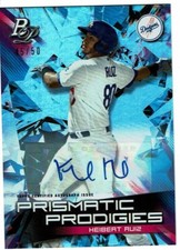 Heibert Ruiz 2019 Bowman Platinum Prismatic Prodigies AUTO RC /50 #PPP-20