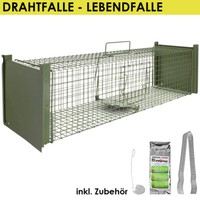 Tierfalle Lebendfalle Marderfalle Drahtfalle 102 X 26 X 26 Cm GrüN Petigi