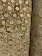 BROWN GEOMETRIC CHENILLE UPHOLSTERY BROCADE FABRIC 54 in. Sold By The Yard