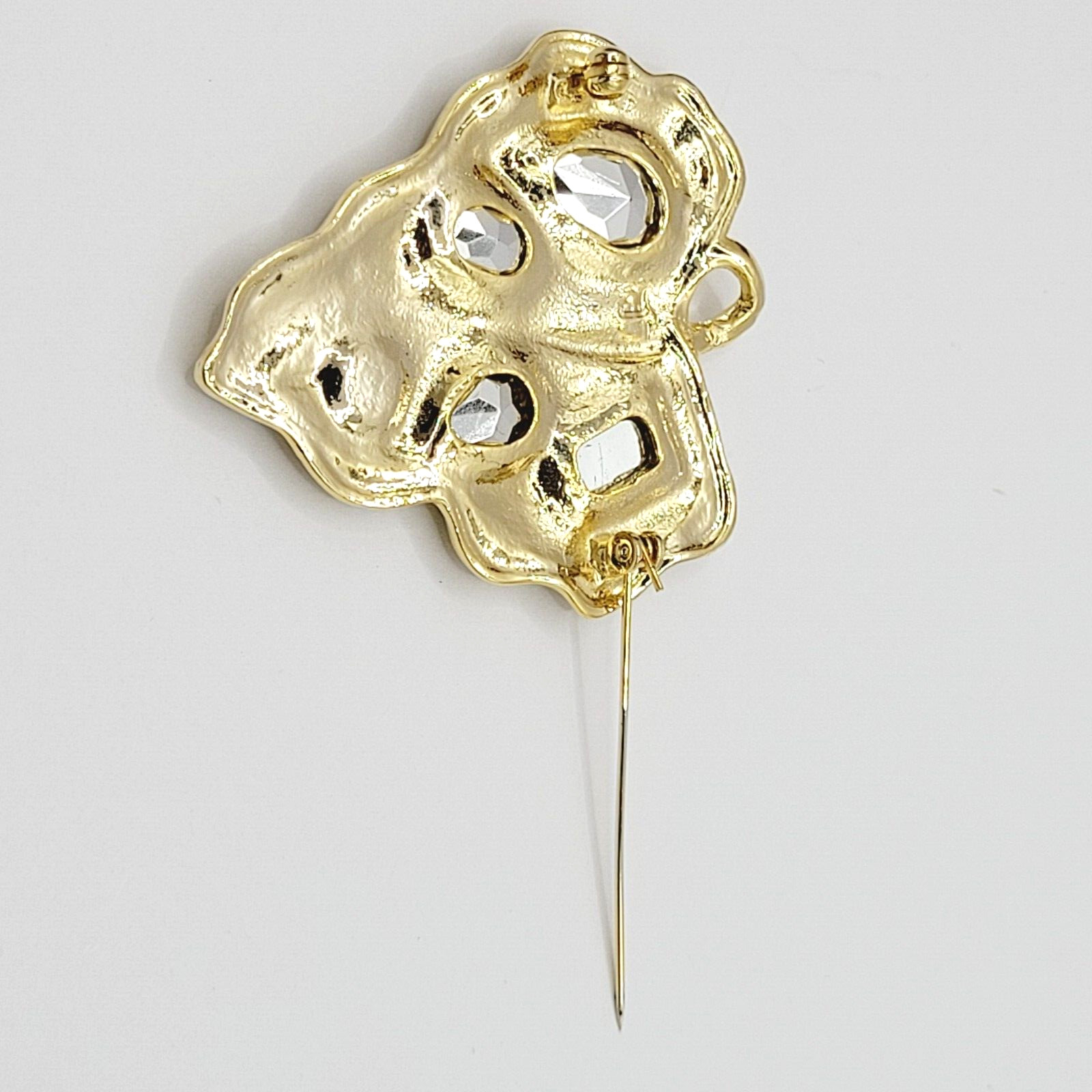 Statement Gold Tone Leaf Brooch Multi Shape & Col… - image 7