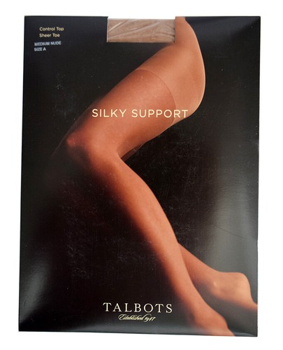 Talbots SILKY SUPPORT Control Top Sheer Toe Pantyhose Size A, B, C, 1X, 2X ~ NEW - Picture 8 of 25
