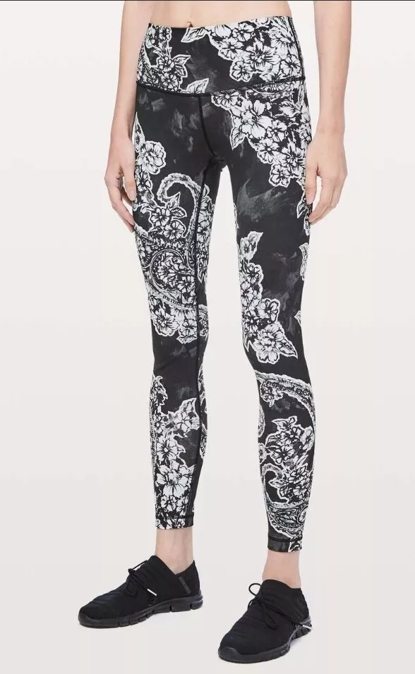 LULULEMON Wunder Under High-Rise Tight Full-On Luxtreme 28 Painted Paisley  SZ 4