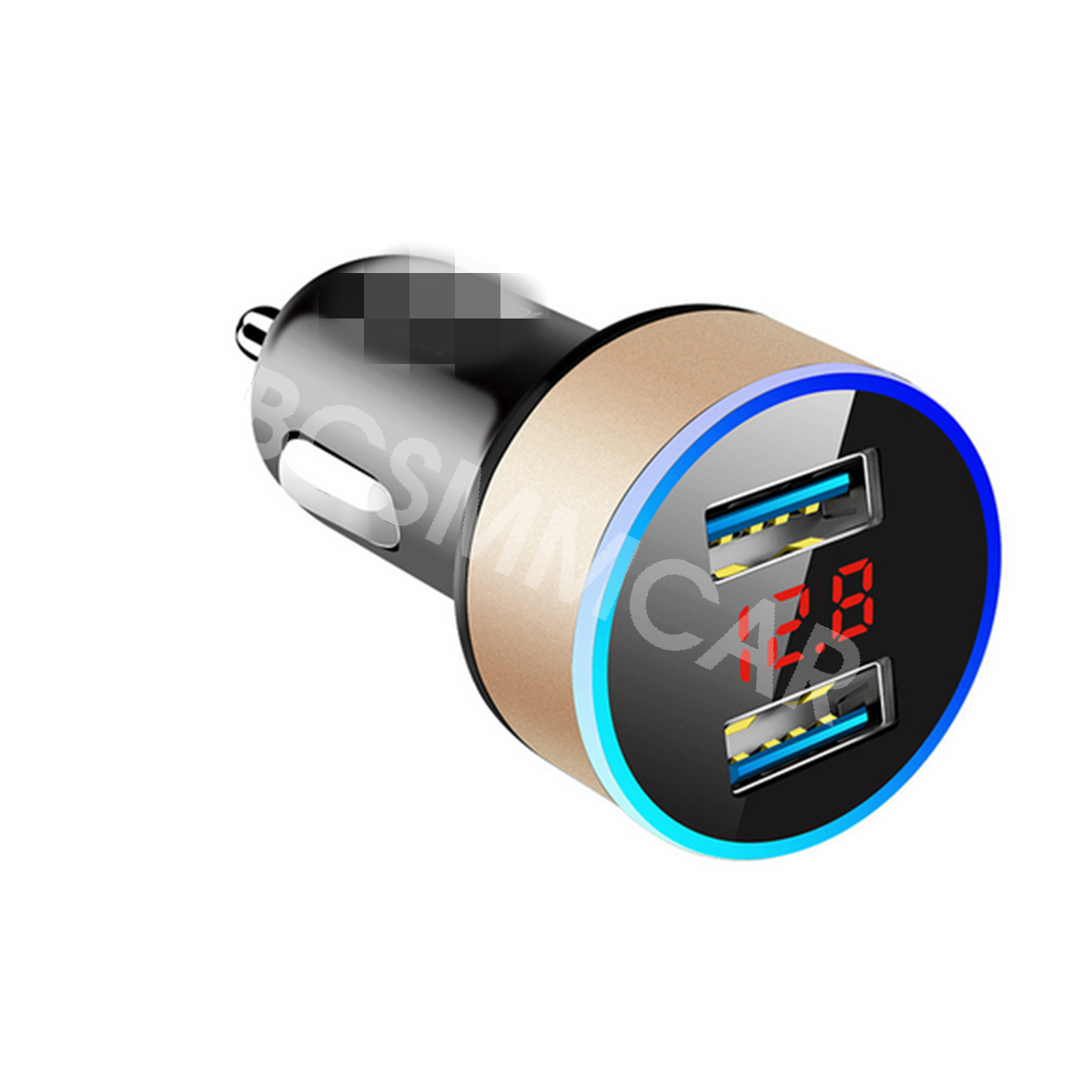 Vehicle Phone Charger Cigarette Lighter Socket Plug For Apple iPhone 2 USB Port