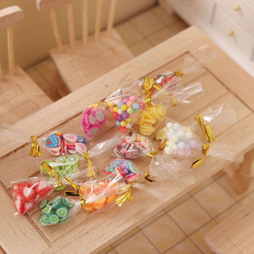 1 Bag Dollhouse Mini Fruit Candy Snack Set 1:12 Ob11 Doll House Life Scene ' _cu - Afbeelding 1 van 20