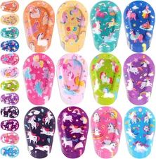 60 Pcs Adhesive Eye Patches for Kids Girls Unicorn Patterns Toddler Eye Patches