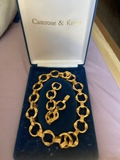 Jacqueline Bouvier Kennedy  Link Necklace + bracelet Camrose Kross, 18YGP