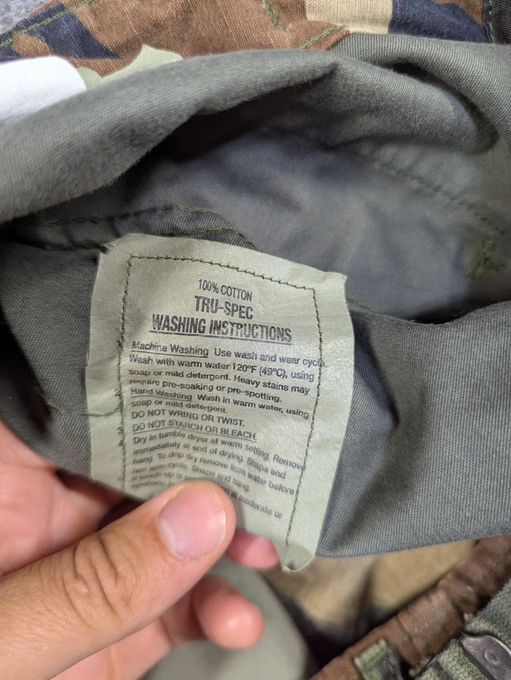 Pantalones holgados Tru Spec para hombre pequeños bosque camuflaje botón mosca carga paracaidista 28x30 Foto 4 de 4