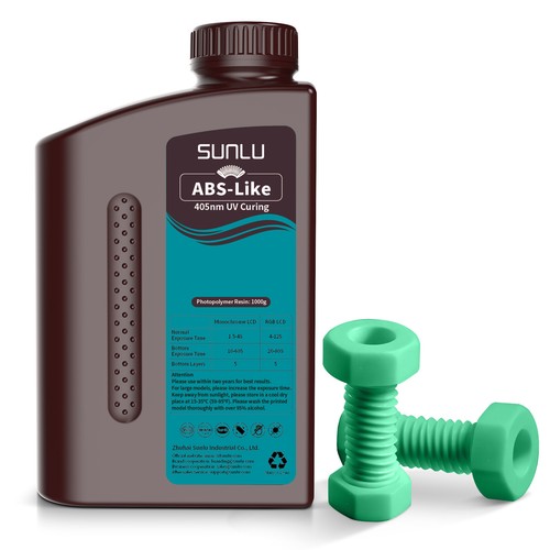 SUNLU ABS-Like / Standard / 14K / Zmywalny w wodzie / Prany w wodzie-ABS / PA-Like Żywica 1KG - Zdjęcie 89 z 129