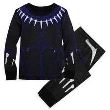 MARVEL BLACK PANTHER COSTUME PAJAMAS FOR BOYS NWT SIZES 3,4,5,6,7,8,10
