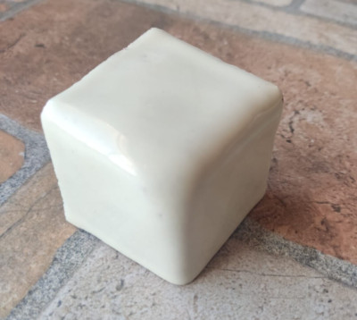 1 Corner Tile 2x2x2 inches handmade Mexican Tiles #S004 Off white