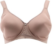 Breezies Floral Stripe Seamless Underwire T-Shirt Bra Mink 32 NWOT 808