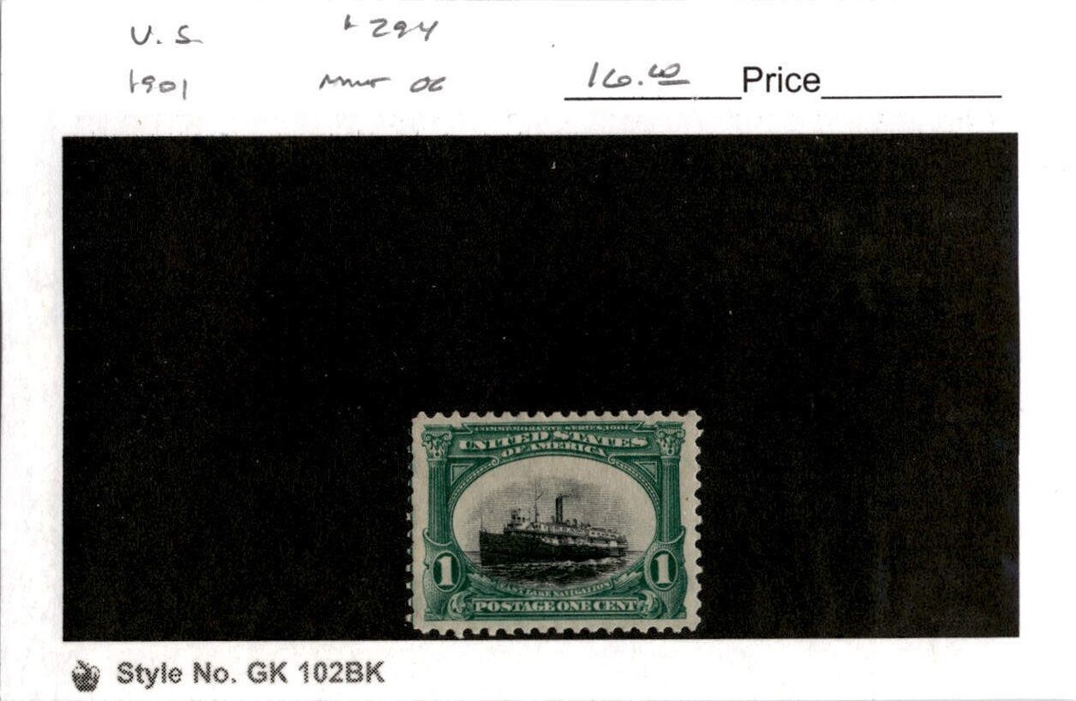 United States Postage Stamp, #294 Mint Hinged, 1901 Pan-American
