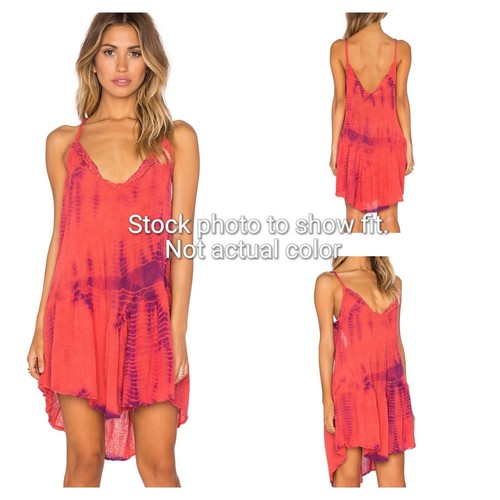 Free People Jen’s Pirate Booty Faith Mini Dress in Coral sz M/L nwt - Picture 2 of 4