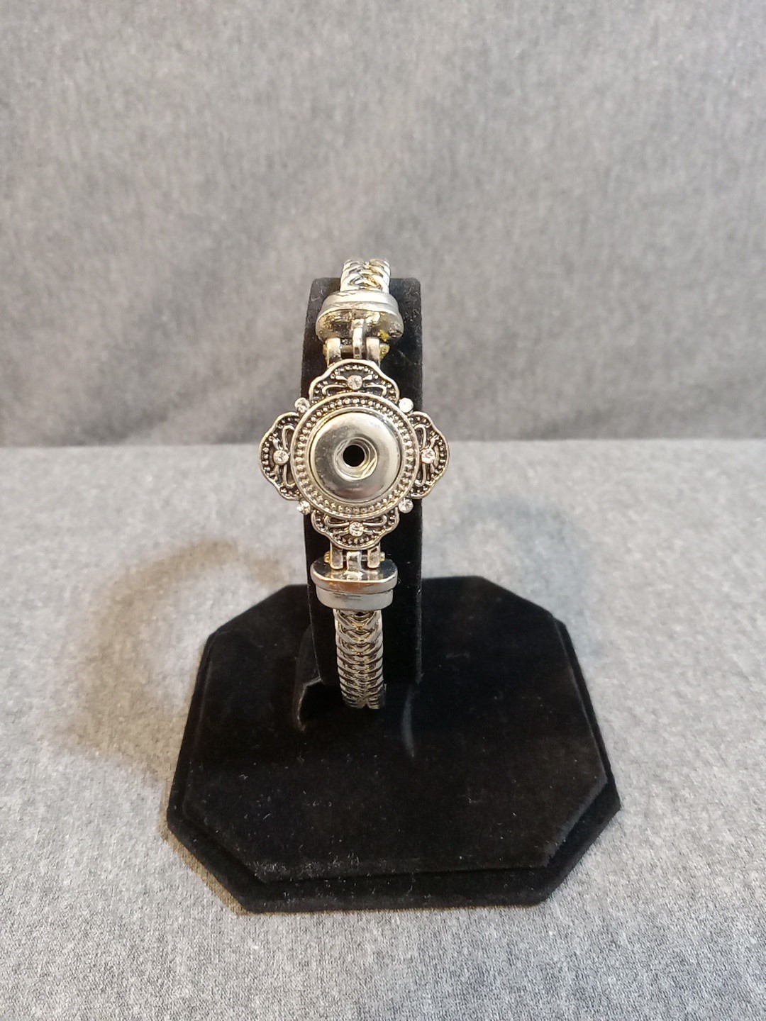 Ginger Snaps Multi Chain Bracelet Silver Tone Pin… - image 1