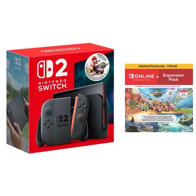 Nintendo Switch 2 Mario Kart World Costco Bundle + One Year Nintendo Online 