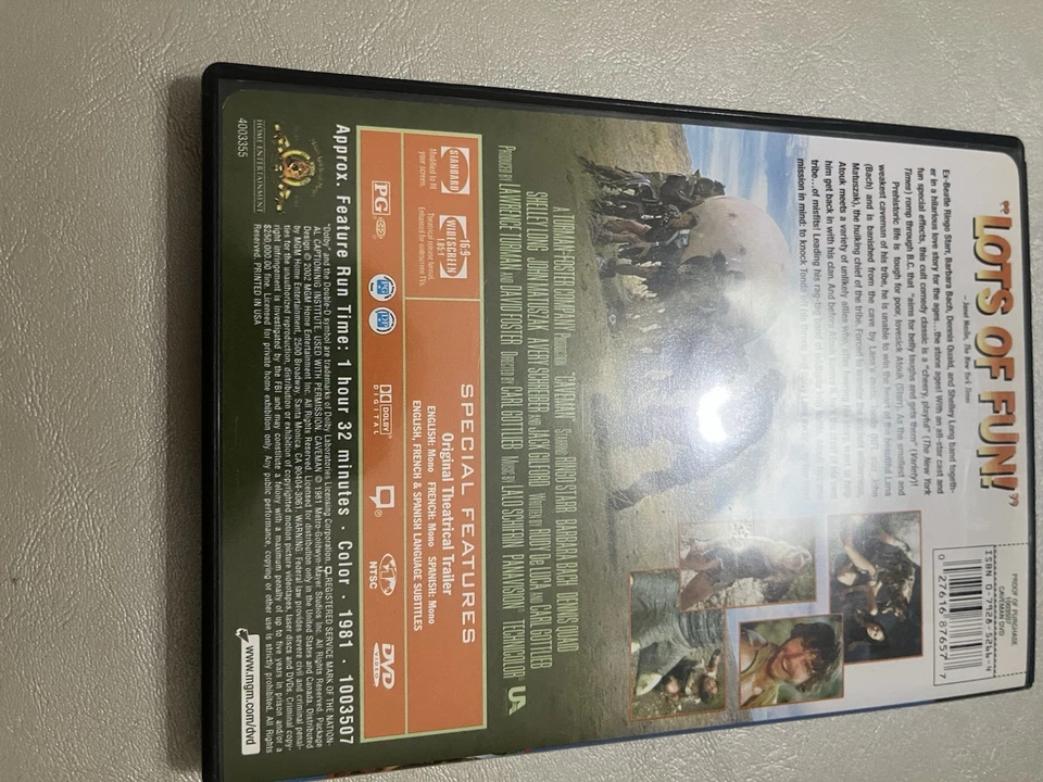 CAVEMAN (1981) DVD RINGO STARR DENNIS QUAID SHELLEY LONG COMEDY MGM 2002 - Image 4 of 4