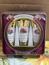 Crabtree Evelyn ROSEWATER, POM, PEAR Hand Therapy Gift Set Tin 3x1.5oz LTD ED