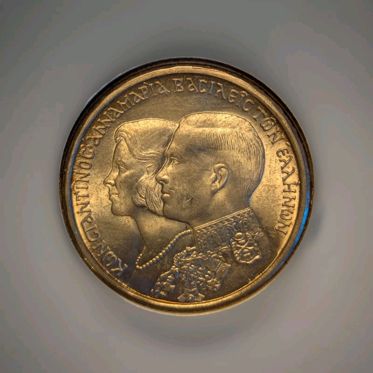 1964ギリシャコンスタンティヌス2世・アンヌマリー王女の結婚30ドラクマ銀貨 楽天市場】ギリシャ コンスタンティヌス2世・アンヌマリー王女の